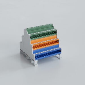 5.08mm Ray Tipi 3 Katlı 3 Renkli Soket Klemens - 3x12 Pim