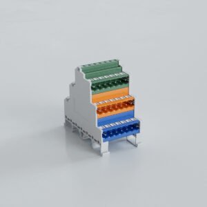 5.08mm Ray Tipi 3 Katlı 3 Renkli Soket Klemens - 3x7 Pim