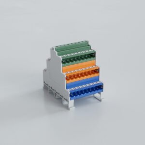 5.08mm Ray Tipi 3 Katlı 3 Renkli Soket Klemens - 3x9 Pim